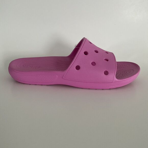 Crocs Sandals Men 13 Pink Open-toe Perforated Slides - Picture 2 of 12